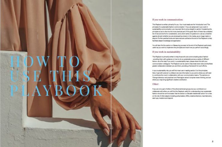 the playbook sustainable fashion comunication
